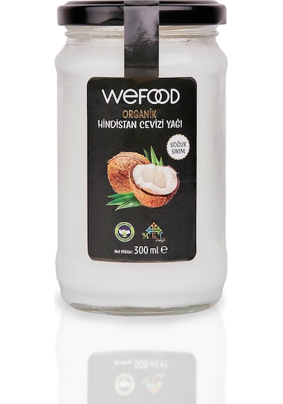 Wefood Organik Hindistan Cevizi Yağı Soğuk Sıkım 300 ML