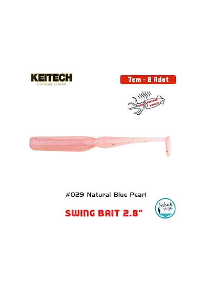 Keitech Swing Bait 7cm 2.8" 029 Natural Blue Pearl Kokulu Silikon Balık