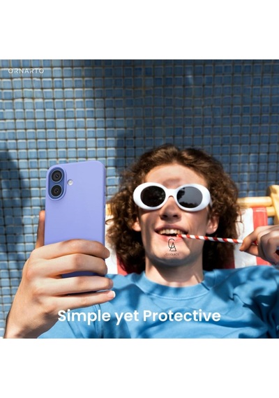 Apple Uyumlu iPhone 17 Içi Kadife Lansman Kılıf Ve Seramik Tam Kaplayan Cam Ekran Koruyucu Lila