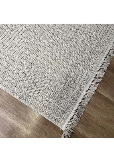 Hoom Rugs Vega S5511a Krem Bej Hav Toz Vermez Hasır Dokuma Modern Makina Halısı Krem