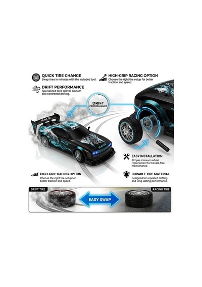 4wd Drift Arabası Mavi - Pembe