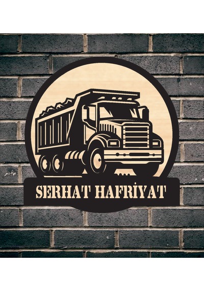 Kamyon Temalı Ahşap Duvar Tablo Ahşap