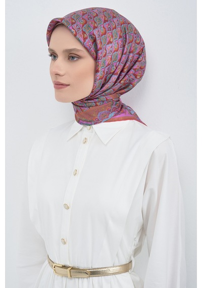 Armine Saf İpek Sura Eşarp-2026 İlkbahar-yaz- 951800d Kırmızı-mavi