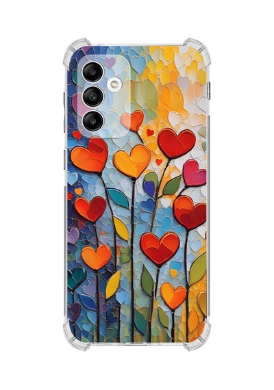 Printify Samsung Galaxy M13 İle Uyumlu Düşlerin Dansı Serisi Kökten Sevgi Tasarımlı Uv Baskılı Köşe Korumalı Antişok Kılıf Şeffaf