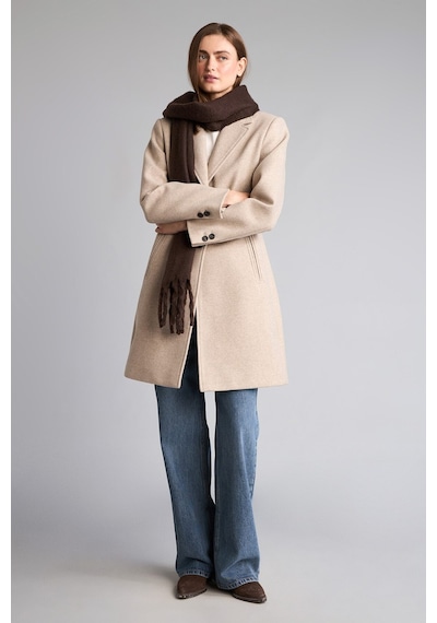 Defacto Regular Fit Ceket Yaka Kaşe Kaban H9742ax26wnbg501 Bej-bg501