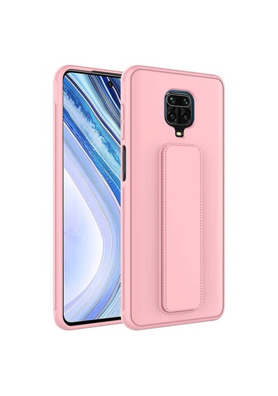 Xiaomi Redmi Note 9s Kapak Standlı El Tutacaklı Silikon Kılıf