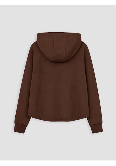 Lcw Petite Kahverengi Bağcıklı Soft Touch Kadın Hoodie
