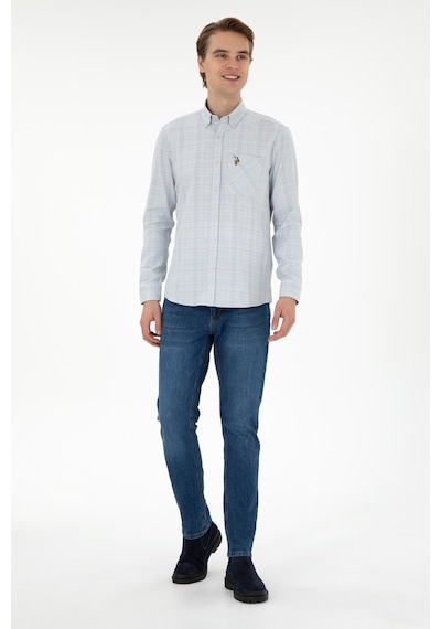 U.s. Polo Assn. Erkek Taş Gömlek Desenli 50291392-vr049 Taş
