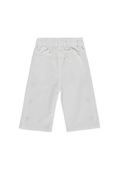 Civil Baby Kız Bebek Fiyonklu 6-18 Ay Pantolon - Ekru