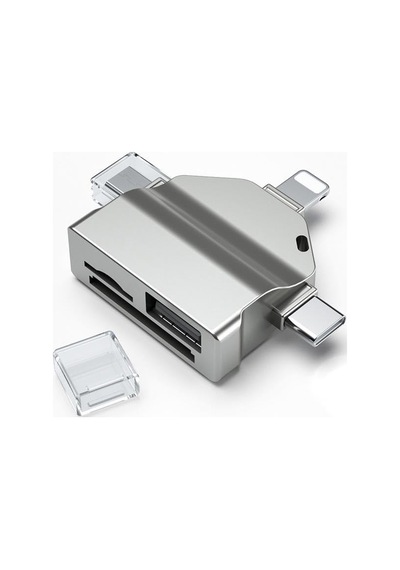 Apera Nr18 Otg 7 İn 1 Lightning Type C Usb Micro Usb Hafıza Kart Okuyucu Ios 13 İphone Android
