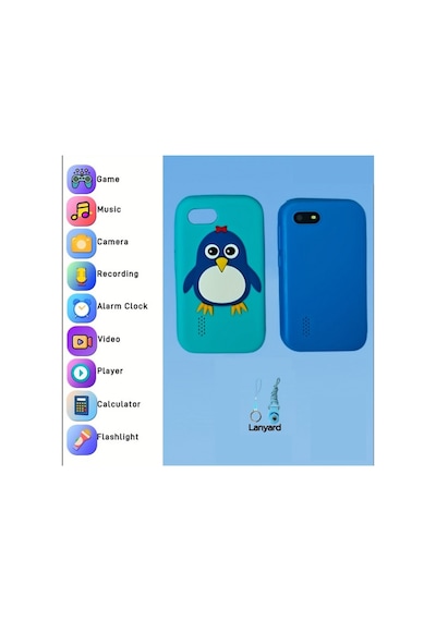 Çoçuk Telefonu Kameralı El Feneri Eğitici Oyun Uygulama Yüklü Mp3 Çalar Player