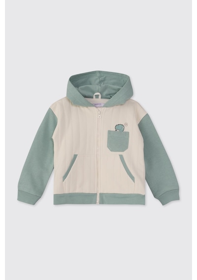 Panço Erkek Bebek Dinozor Baskılı Yeşil Sweatshirt