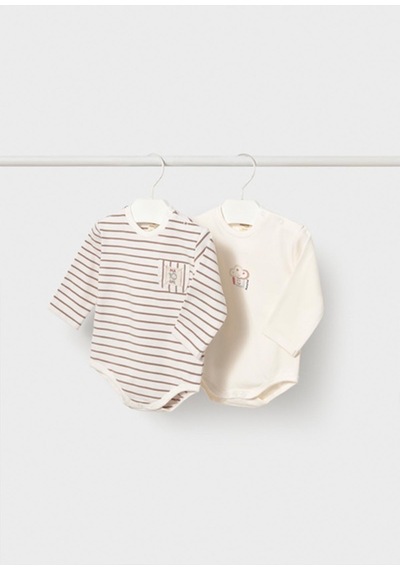 Mayoral Kış Sezon Unisex Bebek Yenidoğan 2'li Uzun Kol Bady Set - Bej