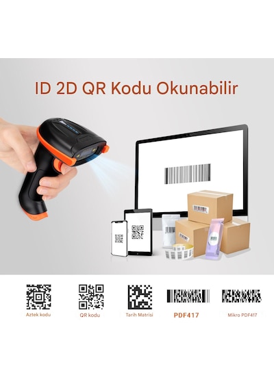 Tera 1d 2d Qr Kablosuz Barkod Okuyucu Darbeye Dayanıklı D5100