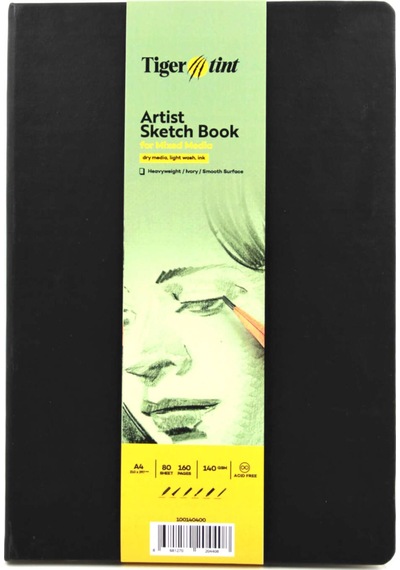 Sketchbook Sert Kapak Eskiz Çizim Defteri 140 Gr. 21x29 Cm. 80 Yp