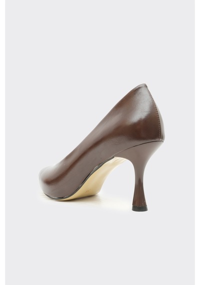 Derinet Klasik Topuklu Kadın Stiletto Kahve Kahve