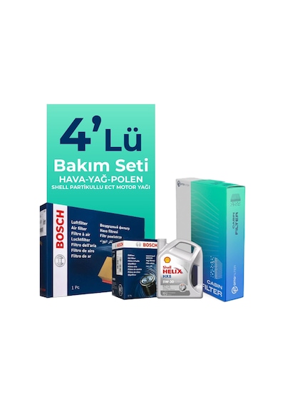 Ford Focus 1.6 Dizel Filtre Bakım Seti Shell Motor Yağlı 2005-2012 4 Lü 8200BKMFLSHNGFL14645