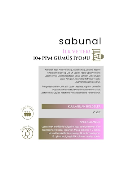 Sabunal Gümüş Sabunu - Epilasyon Sonrası Sabun 100 G