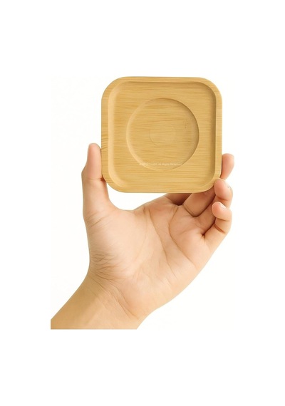 6 Lı Bambu Kare Çay Tabağı/çay Bardağı Tabağı 10 Cm Multi