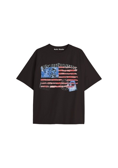 Kalic Studio Y2k Vintage 2'5randname Oversize T-shirt Siyah