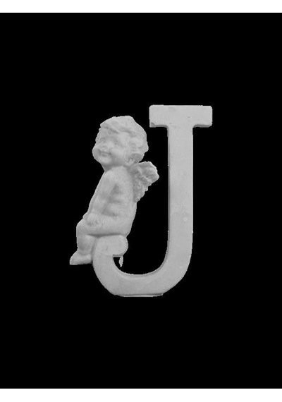 Polyester Harf Melekli -J- 7,5x5cm P397