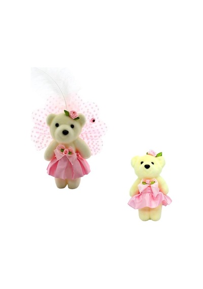 Süslü Minik Ayıcık Süs, 11cm X 6cm - Pembe 1+