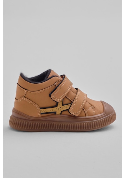 Tonny Black Esnek Termo Taban Çift Cırtlı Şerit Desenli Çocuk Unisex Camel Spor Kısa Bot Tbrzn015 Camel