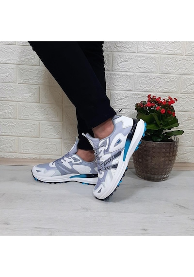 Jump 29725 Beyaz Gri Anatomik İç Taban Erkek Spor Ayakkabı 001