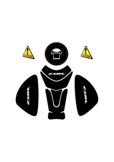 CBR 125/250 TANK PAD+YAN PAD SET+DEPO KAPAK SİYAH