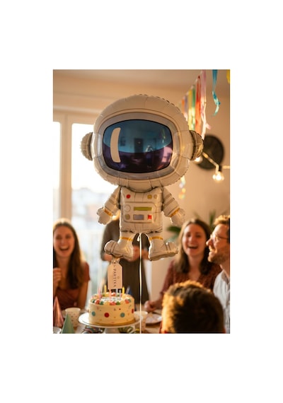 Astronot Folyo Balon 60x80 Cm Uzay Temalı Çocuk Doğum Günü Parti Süsü Çok Renkli