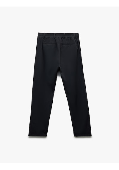Koton Katlamalı Paça Beli Bağcıklı Düğmeli Esnek Slim Fit Pantolon Antrasit 6wam40082hw Antrasit