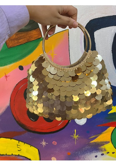 Yıldıztuhafiye Pullu Abiye Çanta Altın-gold
