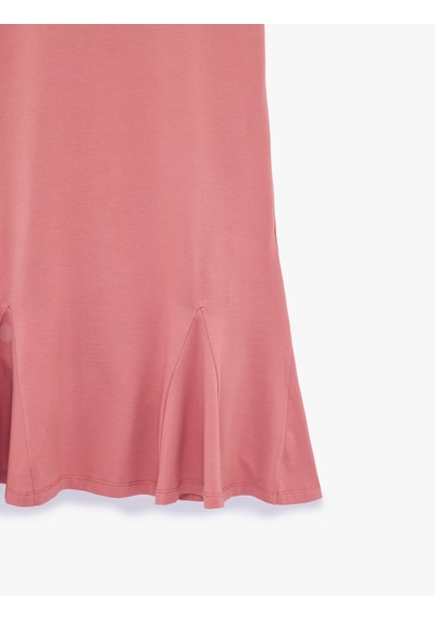 Koton Pamuklu Slim Fit Bisiklet Yaka Kısa Kollu Volümlü Mini Tişört Elbise Pembe 6sak80200ek Gül Koton Pamuklu Slim Fit Bisiklet Yaka Kısa Kollu Volümlü Mini Tişört Elbise Pembe 6sak80200ek Gül