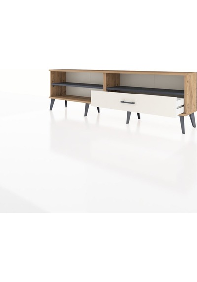 Arges Tv Ünitesi 2 Raflı Tek Çekmeceli 176x30x51 Çam-antrasit/aytaşı Antrasıt/aytası Arges Tv Ünitesi 2 Raflı Tek Çekmeceli 176x30x51 Çam-antrasit/aytaşı Antrasıt/aytası