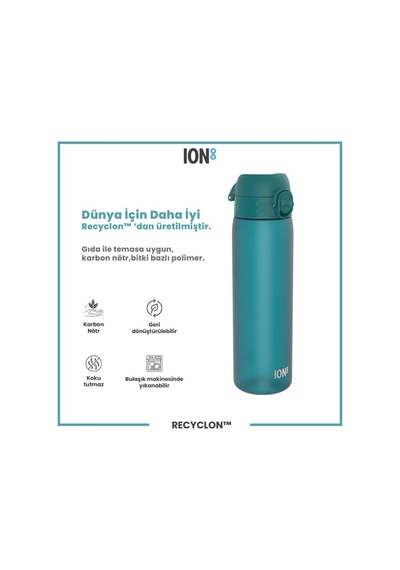 Ion8 - İnce Suluk - Deniz Mavisi - 500 Ml - Sızdırmaz - Bpa İçermeyen Mavi