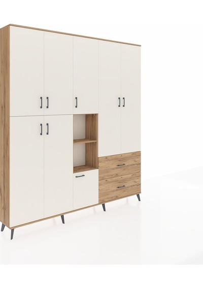 Arges Dolap 12 Raflı 2 Çekmeceli Tek Askılı 220x30x243 Çam-aytaşı/çam Aytası/atlas Çam Arges Dolap 12 Raflı 2 Çekmeceli Tek Askılı 220x30x243 Çam-aytaşı/çam Aytası/atlas Çam