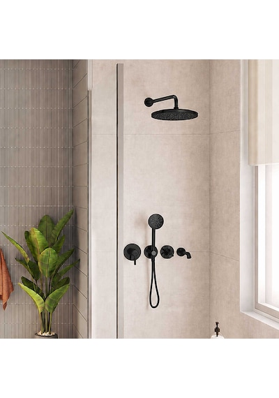Vitra Origin Classic Ankastre Duş Seti, 8 Parça, Mat Siyah