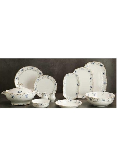 Evalıza Queen's Flower Yemek Takımı 60 Parça Desenli