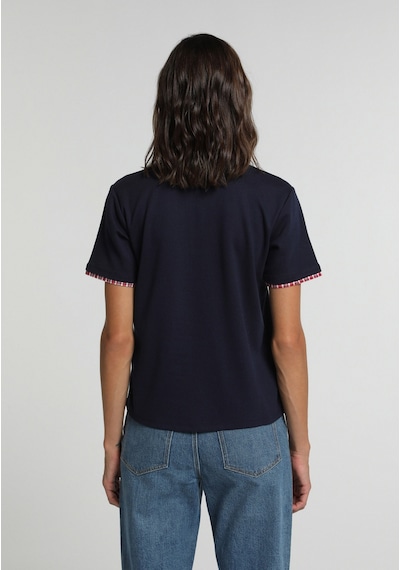 Colin's Colins Regular Fit Shirt Neck Düz Kadın Lacivert Kısa Kol Tişört Cl1083066 Q1.v2 Nav