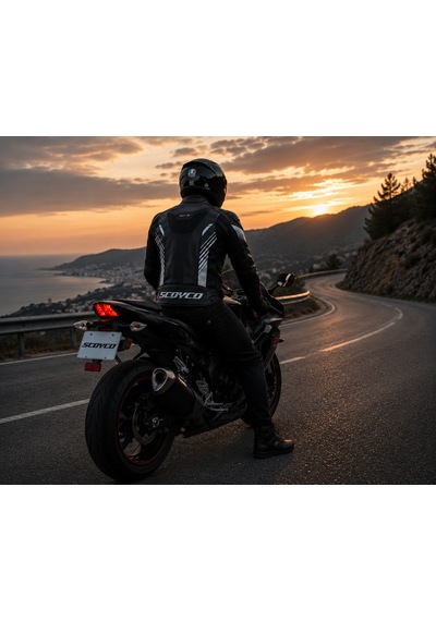 Scoyco Jk322 Motosiklet Montu 4 Mevsim Oxford 600-d Dayanıklı Kumaş Deri Motorcu Mont Siyah Çok Renkli
