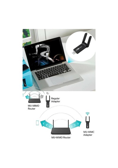 Dual Band Ac1200 Usb 3.0 Adaptör Kablosuz Wifi Yükseltici Evimdeyokyok