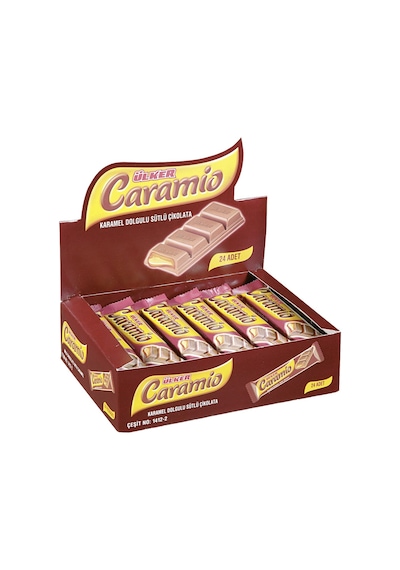 Ülker Caramio Karamelli Çikolata 24x35g Pratik Paket 3'li Ekonomik Paket - 3 Adet Tarı