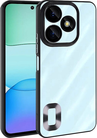 Xiaomi Redmi 13 4g Kılıf Kamera Korumalı Logo Gösteren Zore Omega Kapak-siyah Siyah
