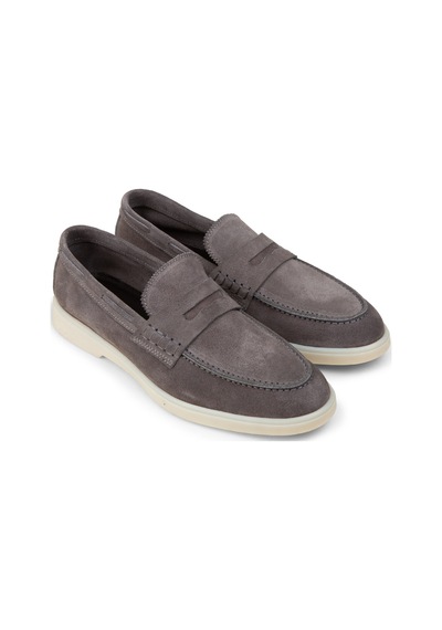 Deery Erkek Hakiki Süet Gri Loafer Ayakkabı - 02028mgrıc01 Gri