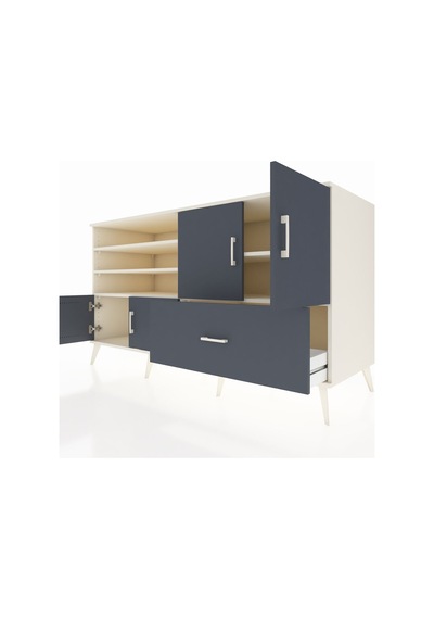 Kronos Konsol 5 Raflı Tek Çekmeceli 4 Kapaklı 176x59x99 Aytaşı-an Aytaşı-antrasit Kronos Konsol 5 Raflı Tek Çekmeceli 4 Kapaklı 176x59x99 Aytaşı-an Aytaşı-antrasit
