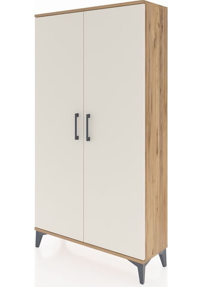 Arges Dolap 2 Raflı Kapaklı Tek Askılı 88x30x163 Çam-aytaşı Çam