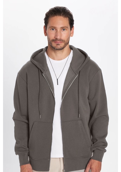 Tudors Unisex Relax Fit Rahat Kesim Pamuklu İçi Polarlı Çift Cepli Fermuarlı Gri Kapüşonlu Sweatshirt-32825 Gri Tudors Unisex Relax Fit Rahat Kesim Pamuklu İçi Polarlı Çift Cepli Fermuarlı Gri Kapüşonlu Sweatshirt-32825 Gri
