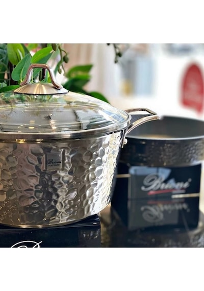 Brioni Platinium 7 Parça Tencere Takımı Platin Pl-11101