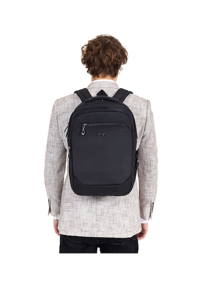 Dada Unisex Siyah Okul Sırt Çanta Orta Boy Lise Üniversite 13,3-14 inç Usb Type-c Su Geçirmez Oxford Kumaş