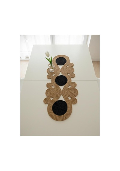 Jüt, Hasır,sarmal Model, Dekoratif Masa Örtüsü, Runner 40x110 Cm, Sehpa Örtüsü, Bohem Tarzı Hasır Siyah Hasır Siyah Jüt, Hasır,sarmal Model, Dekoratif Masa Örtüsü, Runner 40x110 Cm, Sehpa Örtüsü, Bohem Tarzı Hasır Siyah Hasır Siyah